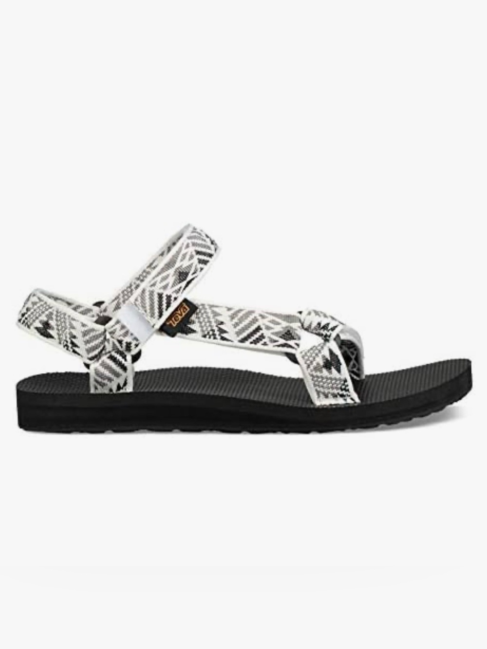 Teva | Women's Black and White Patterned Strappy Sandal Size 8